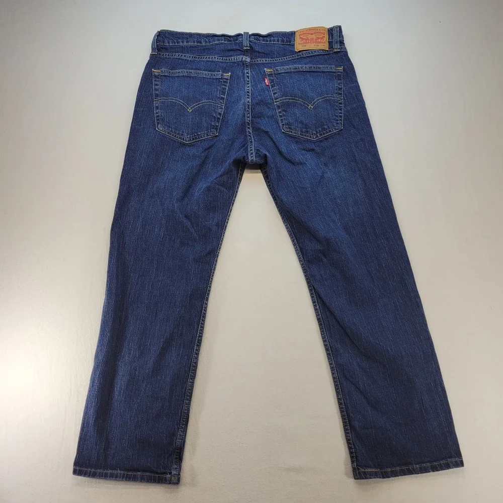 Levi's 559 Relaxed Straight Jeans Mens 36x30 Blue Denim Stretch Dark Wash